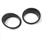 Jeep Wrangler JK Headlight Cover Trim Bezels (Black)