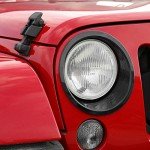 Jeep Wrangler JK Headlight Cover Trim Bezels (Black)