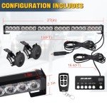 TeddyTT Emergency Strobe Light Bar for Vehicles