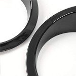 Jeep Wrangler JK Headlight Cover Trim Bezels (Black)