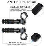 Foldable Anti-Skid Motorcycle Foot Pegs - Black