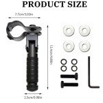 Foldable Anti-Skid Motorcycle Foot Pegs - Black