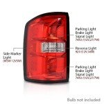 GMC Sierra 1500/2500/3500 Tail Lights Red Lens