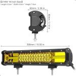 16" 216W Yellow Tri-Row LED Off-Road Light Bar