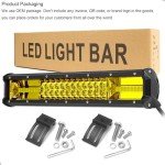 16" 216W Yellow Tri-Row LED Off-Road Light Bar