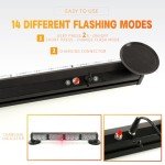 BooYu 14.8" Rechargeable Emergency Strobe Light Bar