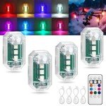 4PCS Rechargeable Wireless LED Strobe Lights