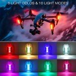 4PCS Rechargeable Wireless LED Strobe Lights