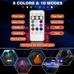 4PCS Rechargeable Wireless LED Strobe Lights
