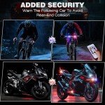4PCS Rechargeable Wireless LED Strobe Lights