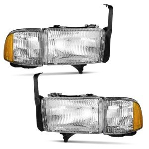 WEELMOTO Headlight Assembly for Dodge Ram 1994-2002