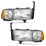 WEELMOTO Headlight Assembly for Dodge Ram 1994-2002