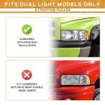 WEELMOTO Headlight Assembly for Dodge Ram 1994-2002