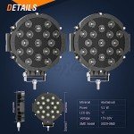7-Inch Round LED Offroad Lights for Trucks