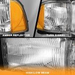 WEELMOTO Headlight Assembly for Dodge Ram 1994-2002