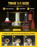 AUXITO H11/H8 LED Fog Light Bulbs - Cool White