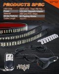LUMENIX 60" LED Emergency Strobe Light Strips