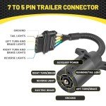7 Pin to 5 Pin Trailer Adapter Plug Converter