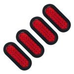 Bright Red 6-Inch Oval LED Trailer Tail Lights