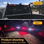 Bright Red 6-Inch Oval LED Trailer Tail Lights