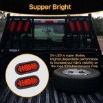 Bright Red 6-Inch Oval LED Trailer Tail Lights