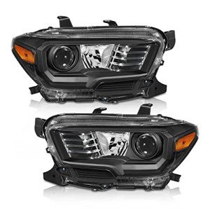 Black Housing Headlight Assembly for 2016-2022 Tacoma
