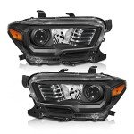 Black Housing Headlight Assembly for 2016-2022 Tacoma