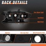 Black Housing Headlight Assembly for 2016-2022 Tacoma