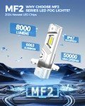 Marsauto H3 Fog Light Bulb - 10000LM, 6000K, Pack of 2