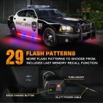 2-Pack 60" Police Strobe Light Strips - Red/Blue