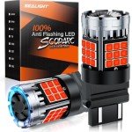 Brilliant Red 3157 LED Strobe Brake Lights - 2 Pack