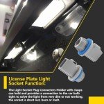 2 Pack License Plate Light Socket for Ford