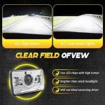 4x6 LED Headlight Conversion Kit for Jeep & Kenworth