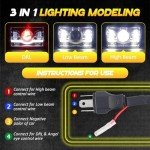 4x6 LED Headlight Conversion Kit for Jeep & Kenworth