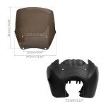 XFMT Gloss Black Upper Fairing Kit for Harley