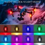 4PCS Rechargeable Wireless LED Strobe Lights