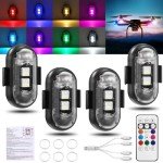 4PCS Rechargeable Wireless LED Strobe Lights