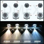 DMEX 8000K HID Headlight Bulbs - Pack of 2