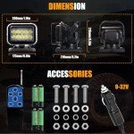 360° Rotating LED Spotlight for Vehicles and Boats