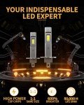 MIFMIA H1 LED Bulbs - 34000LM Cool White