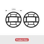Jimen Black Headlight Cover Guard for Jeep Wrangler