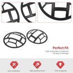 Jimen Black Headlight Cover Guard for Jeep Wrangler