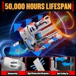 EASIREACH H4 Light Bulbs, 40000LM Bright, Pack of 2