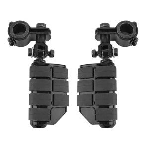 Universal Adjustable Motorcycle Highway Foot Pegs (Black)