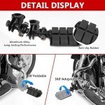 Universal Adjustable Motorcycle Highway Foot Pegs (Black)