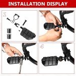 Universal Adjustable Motorcycle Highway Foot Pegs (Black)