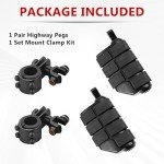 Universal Adjustable Motorcycle Highway Foot Pegs (Black)
