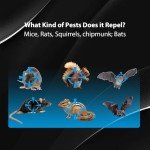 Ultrasonic Rodent Repellent with Strobe Lights