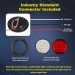 4-Pack Red LED Round Trailer Tail Lights