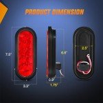 Nilight 6-Inch Oval LED Trailer Light Kit